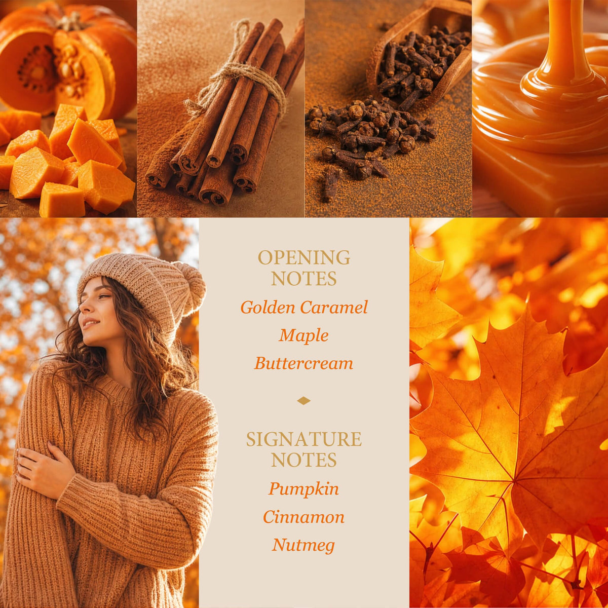 Pumpkin Spice Scented Candle - Aromatherapy Fall Candles - 100% Natural Soy Wax - Large 3 Wick Jar - Up to 40 Hours
