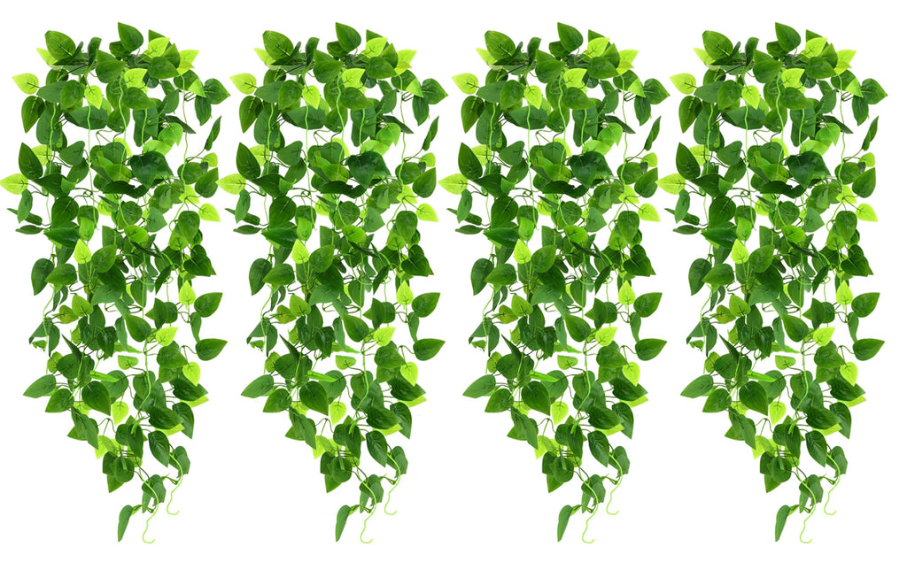 4pcs Artificial Hanging Plants 2.9ft Fake Ivy Vine Fake Ivy Leaves for Wedding Wall House Room Patio Indoor Outdoor
