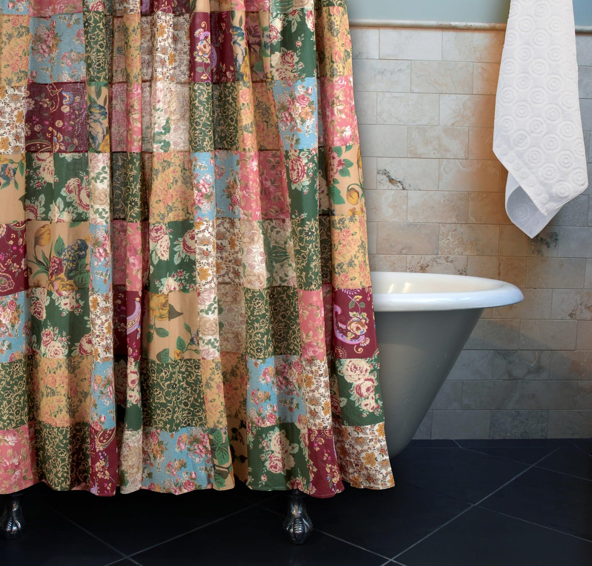 Antique Chic, 72x72 inches, Featuring Authentic Patchwork Construction, 100% Cotton, Lined