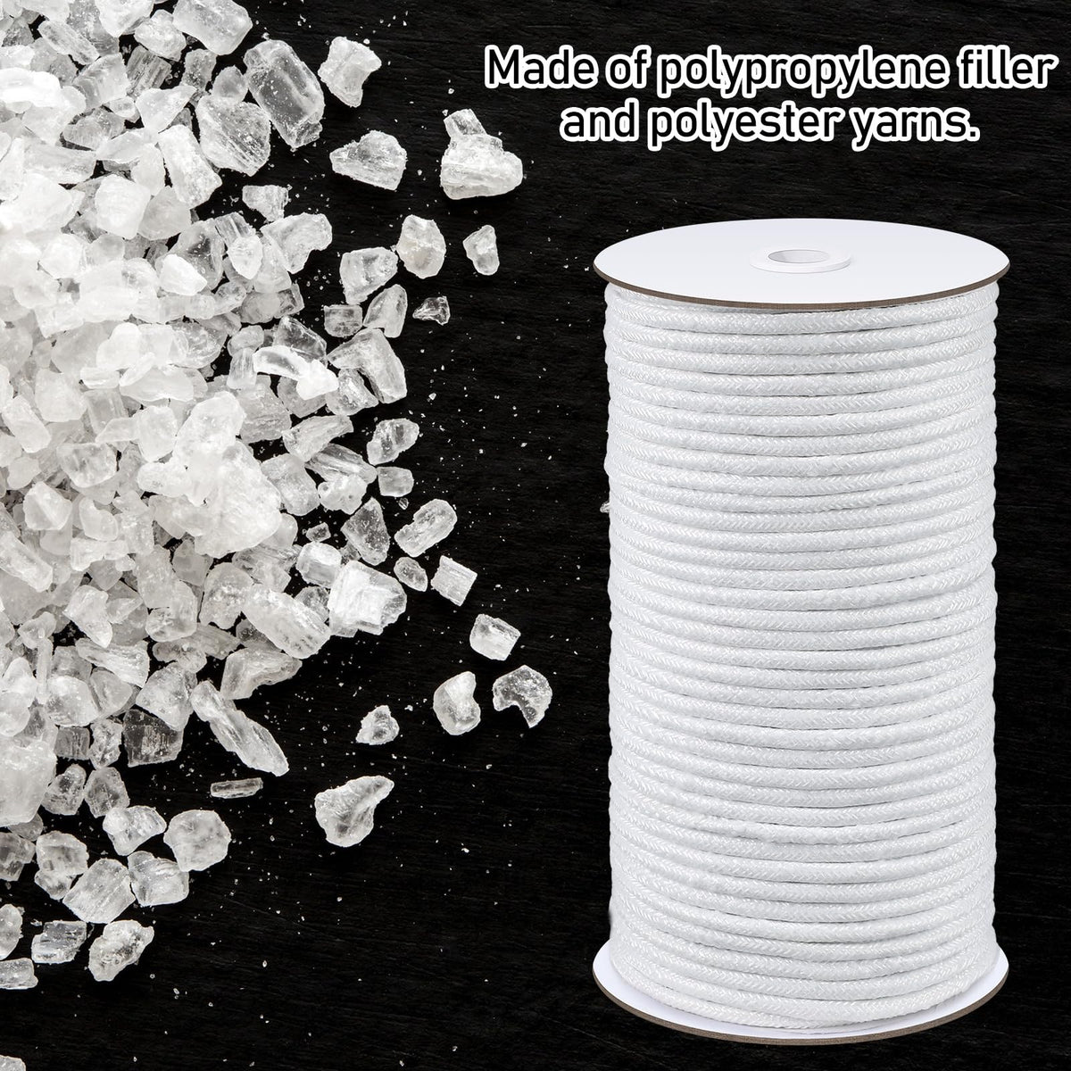 5/32" Firm Synthetic Upholstery Welt Cord Braided Cording for Sewing Synthetic Cord for Upholstery Pillows Welting