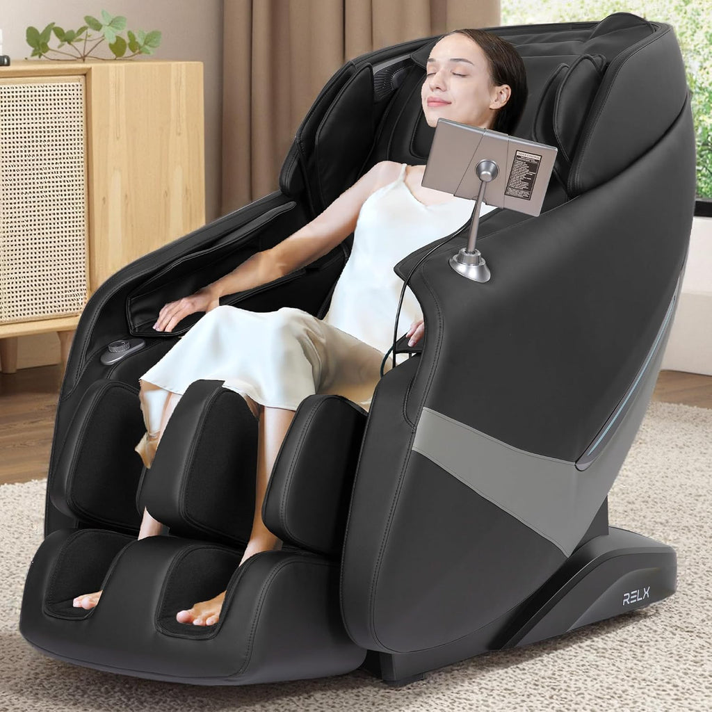 Massage Chair Full Body, Shiatsu, Airbag Massage, SL-Track, Black | Zero Gravity Massage Chair with 13 Modes, Body