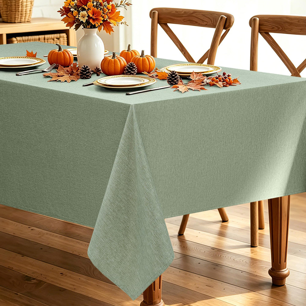 Table Cloth for Rectangle Dining Table, 60 x104 Inch, Sage Green