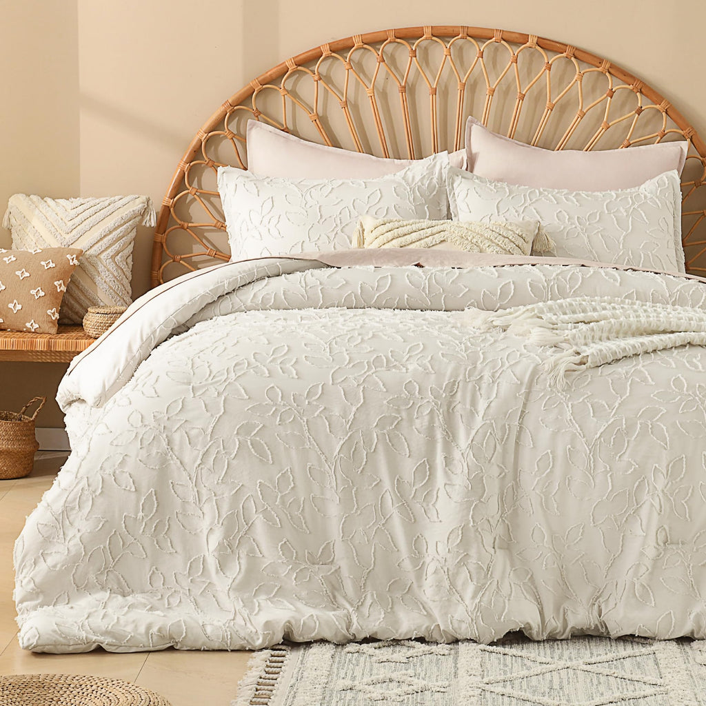 California King Comforter Set, 3PCS Beige Cream Boho Bedding