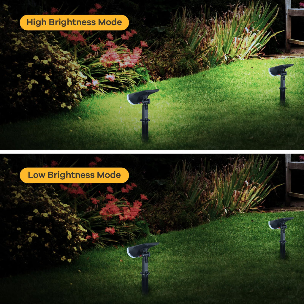 Solar Spotlights Outdoor Waterproof Dusk to Dawn Cool White 6 Pack