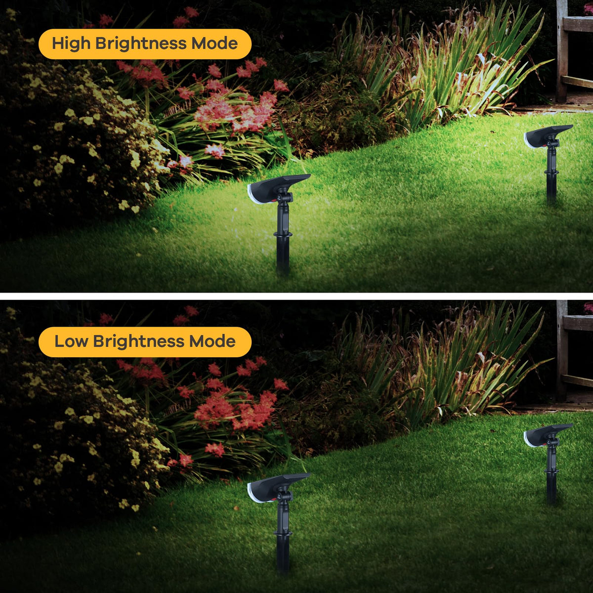 Solar Spotlights Outdoor Waterproof Dusk to Dawn Cool White 6 Pack