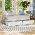 Mission Wood Daybed with Storage Drawers, White