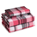 100% Cotton Flannel Sheet Set, Heavy-Duty Fluffy Flannel Design 4 Pieces, Thermal Lock Technology, 16 inch