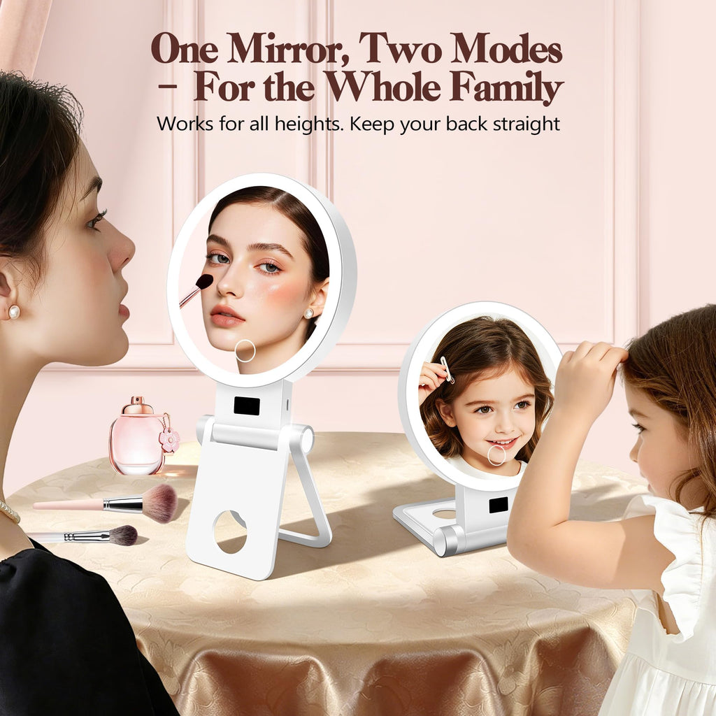Magnifying Mirror with Light 30X