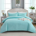 Stripe Quilted Duvet Cover Set, Soft Lightweight Coverlet, 3 Pieces Quilt Set Multi-Purpose Bedding Set for All