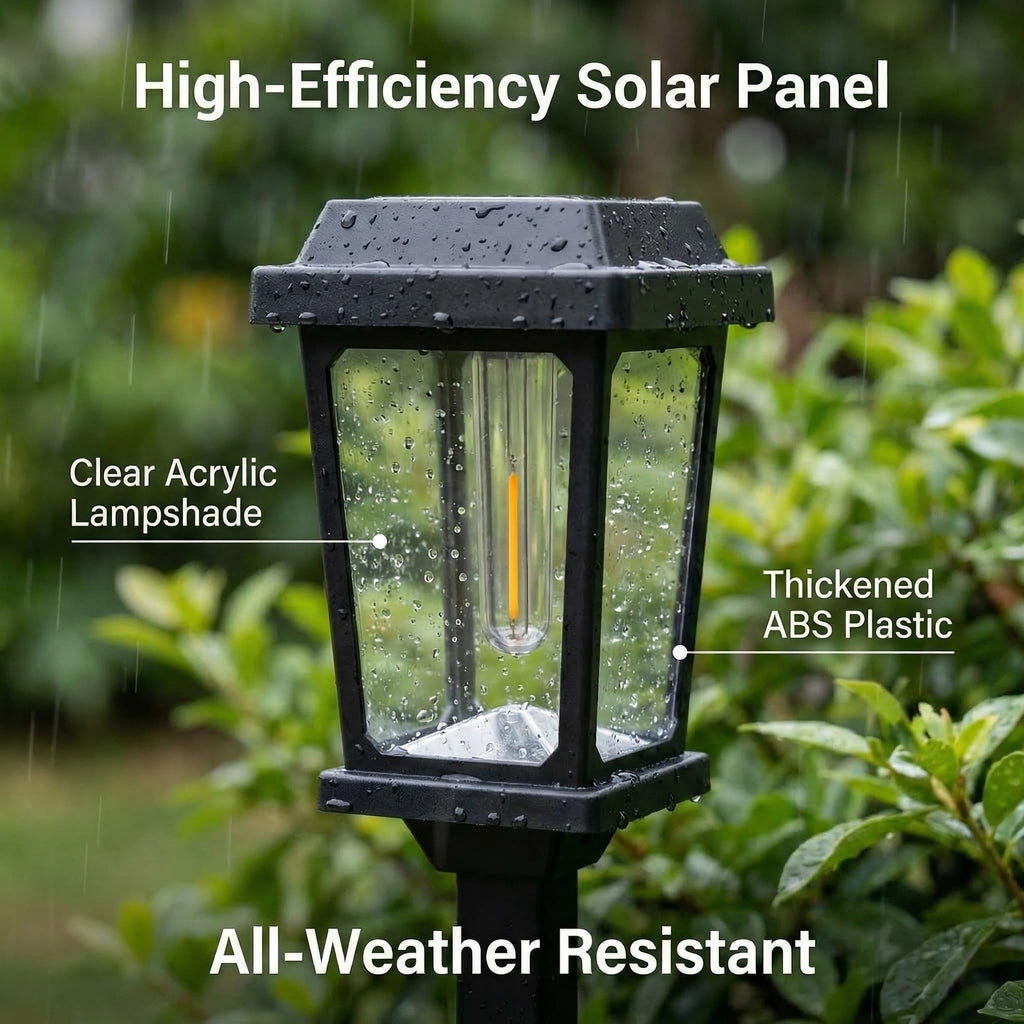 Solar Pathway Lights Outdoor 10 Pack, LED Solar Garden Lights