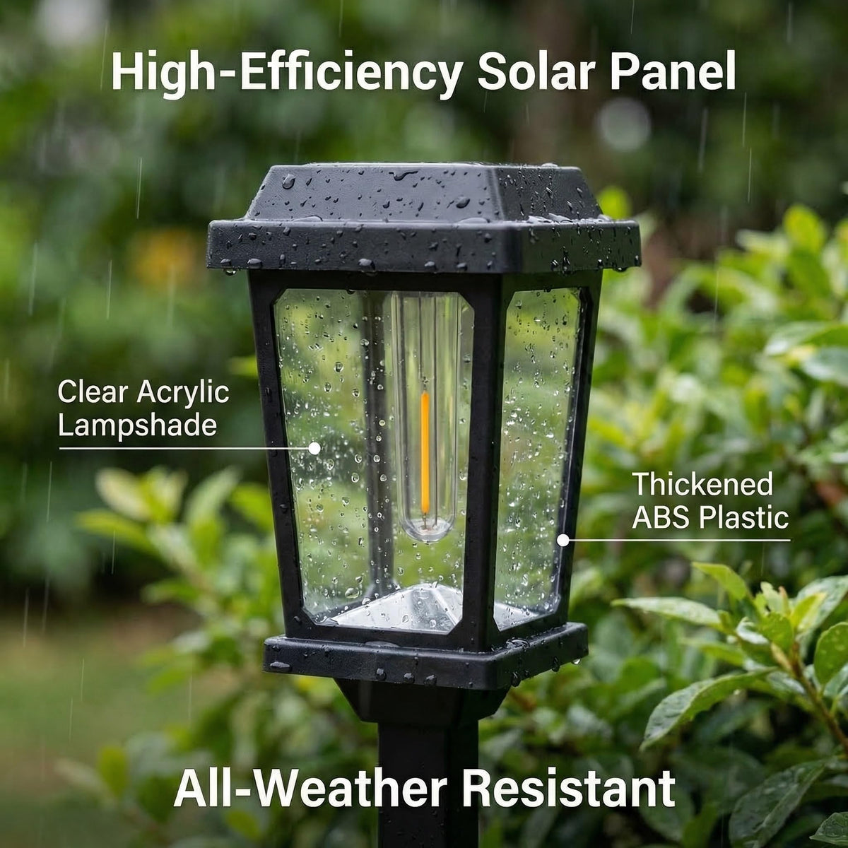 Solar Pathway Lights Outdoor 10 Pack, LED Solar Garden Lights