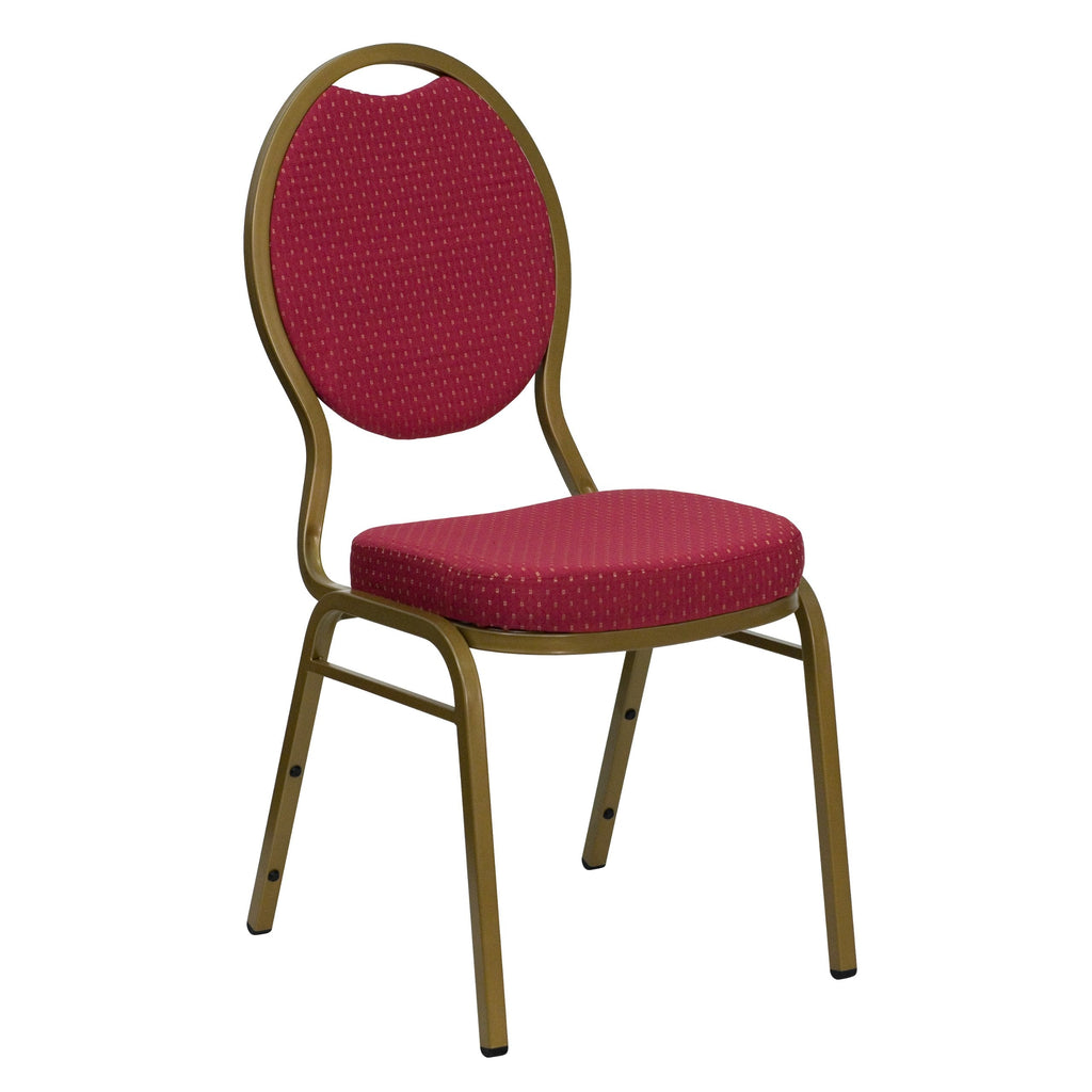 Hercules Fabric Stackable Banquet Chair, Burgundy