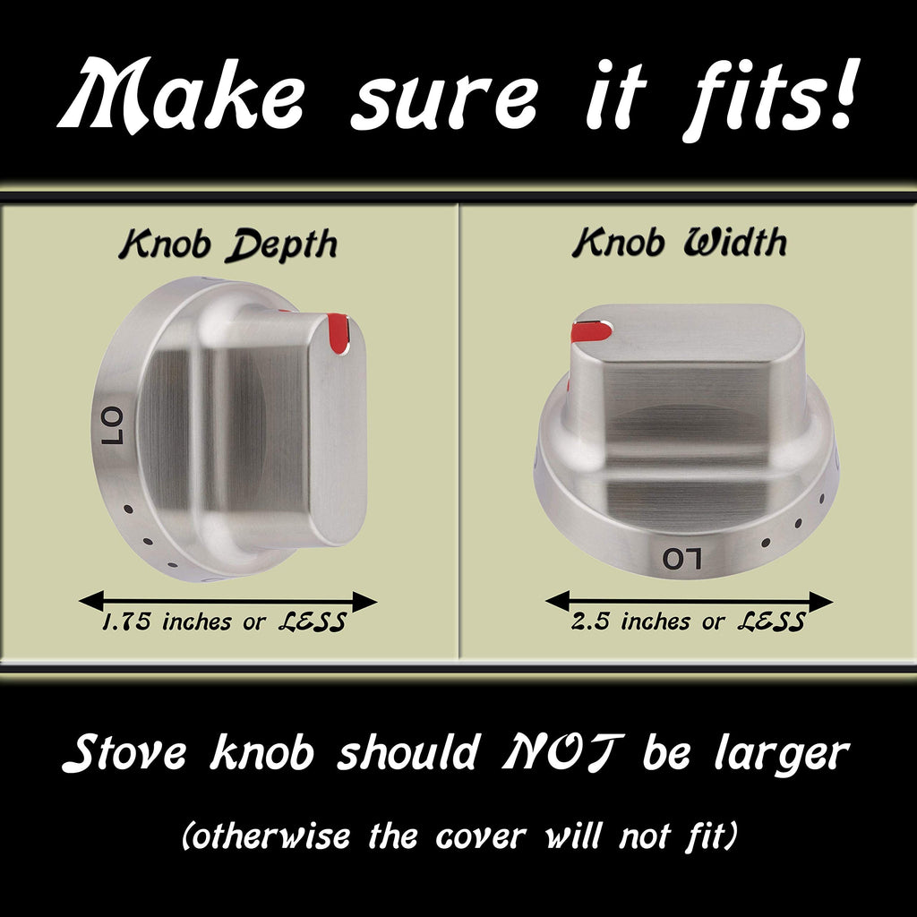 6 Pack Clear Stove Knob Safety Covers - Protect Little Kids with A Child Proof Lock for Oven/Stove Top/Gas Range