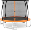 Trampoline Outdoor 8FT 10FT 12FT, ASTM Approved Trampolines with Enclosure Net, Ladder & Seamless Design, 880/1100LBS