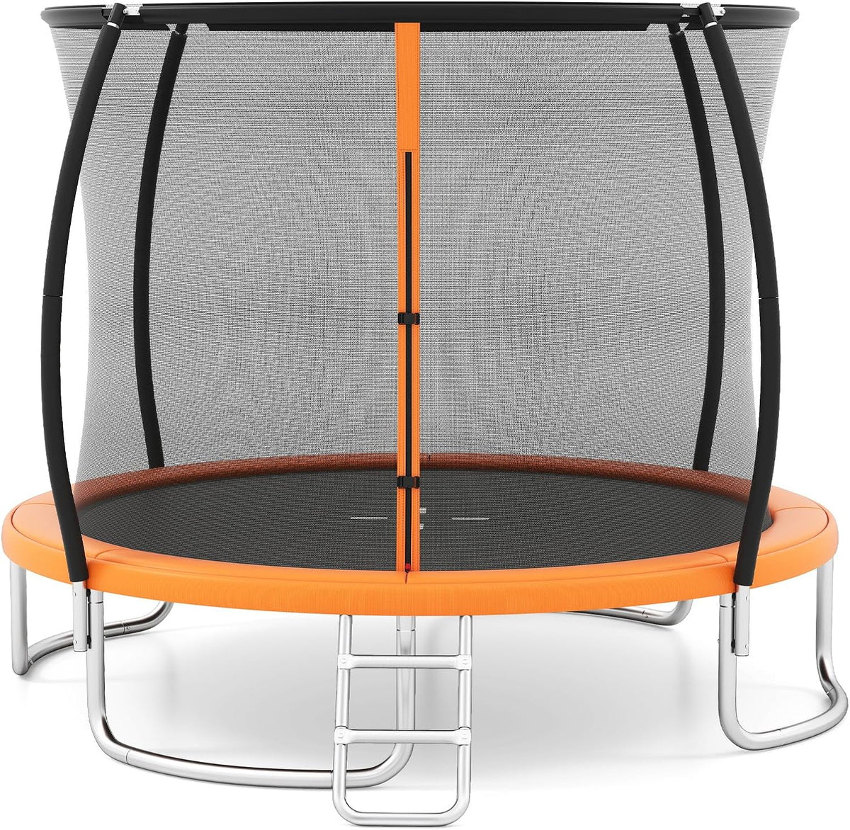 Trampoline Outdoor 8FT 10FT 12FT, ASTM Approved Trampolines with Enclosure Net, Ladder & Seamless Design, 880/1100LBS