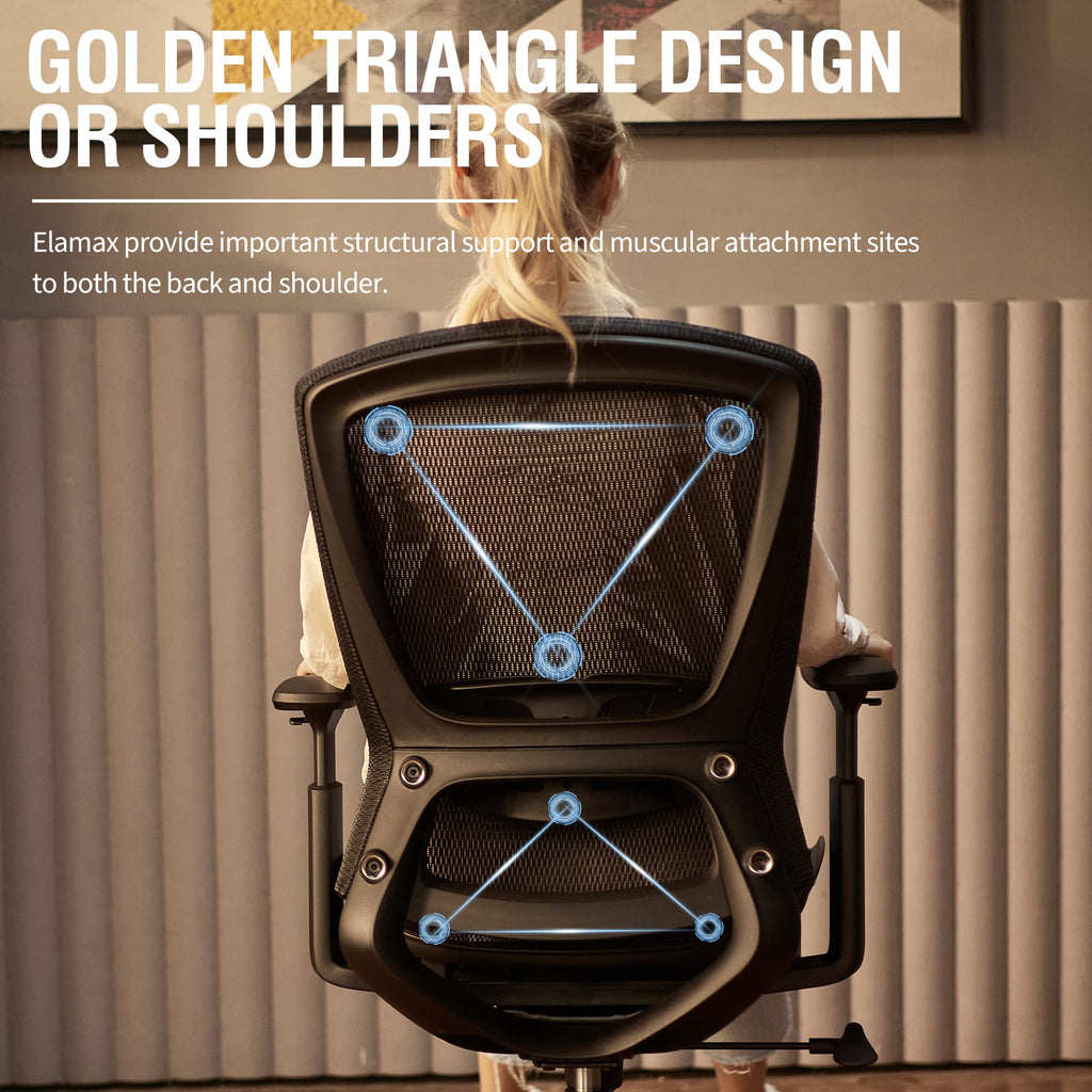 Ergonomic Mesh Office Chair — Black, Breathable Mesh Seat & Back