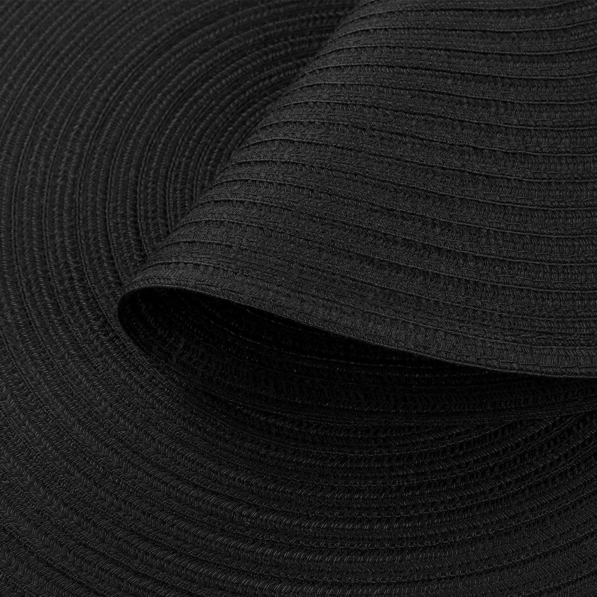Round Braided Placemats Set of 8 Washable Cotton Polyester Woven Round Table Mats for Dining Tables 15 inch (Black, 8)