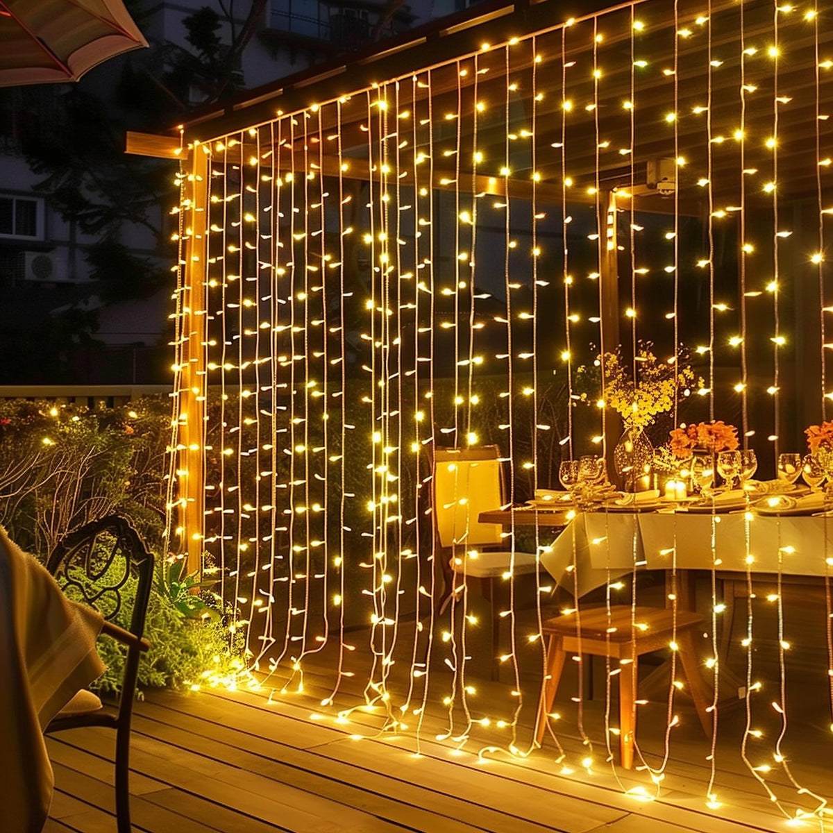 300 LED Curtain Lights, Plug in Fairy Curtain Lights, Christmas Hanging String Lights Outdoor for Window Backdrop