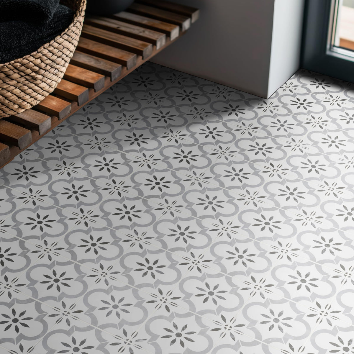 Porcelain Floor & Wall Tile | Amara Blue Akara | 8" x 8"