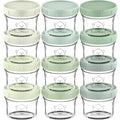 12pk 4oz Glass Baby Food Containers with Lids, BPA-Free, Sage