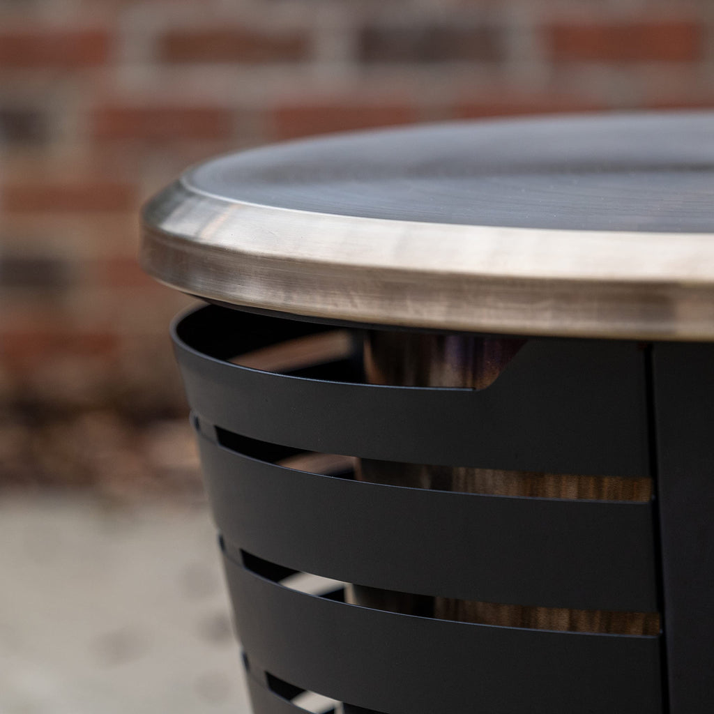 Patio & Celebration Tabletop Fire Pit Cover - 25.6" Durable Stainless Steel Lid - Weather-Resistant Outdoor Fire Pit