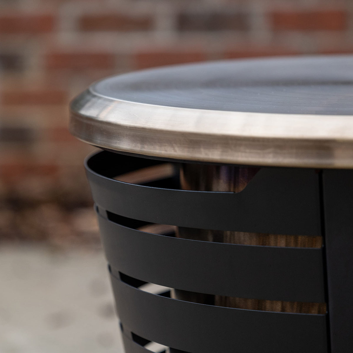 Patio & Celebration Tabletop Fire Pit Cover - 25.6" Durable Stainless Steel Lid - Weather-Resistant Outdoor Fire Pit