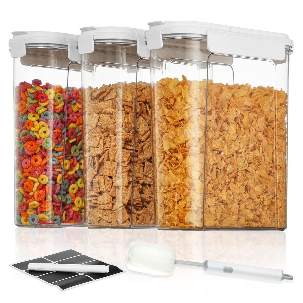 Cereal Containers Set, 3 PCS, 135.2oz/4L