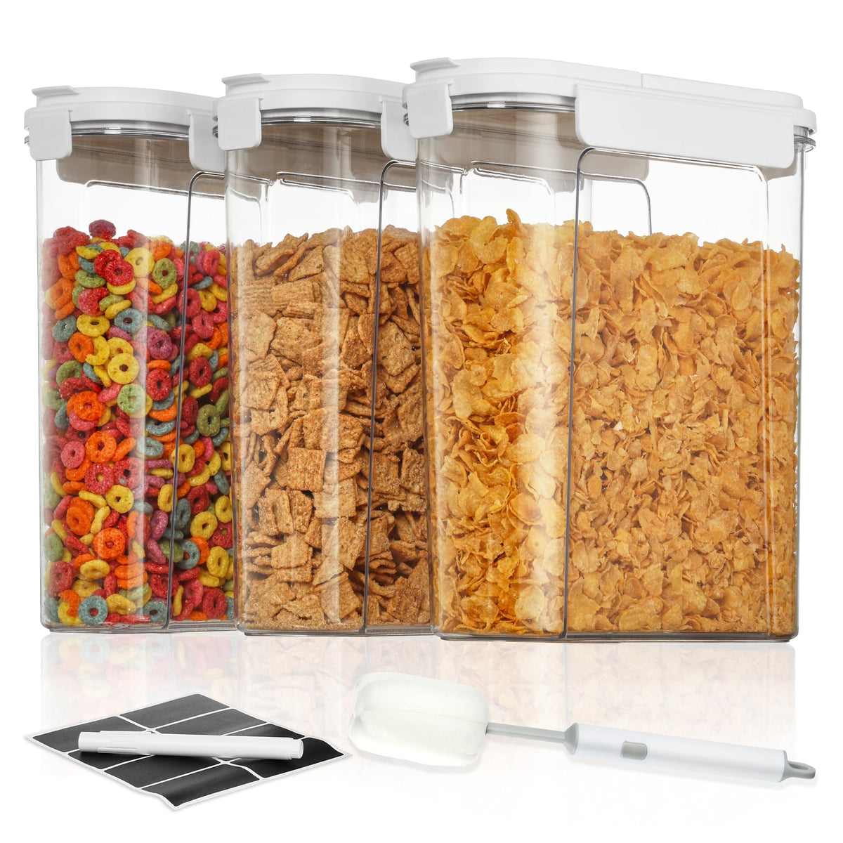 Cereal Containers Set, 3 PCS, 135.2oz/4L