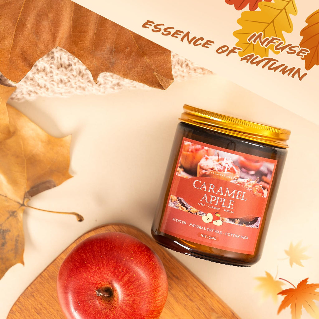Fall Candles Set, 4 Pack Candles Scented Natural Soy Wax, Autumn Gifts Set for Women Men, Fall Fragrance of
