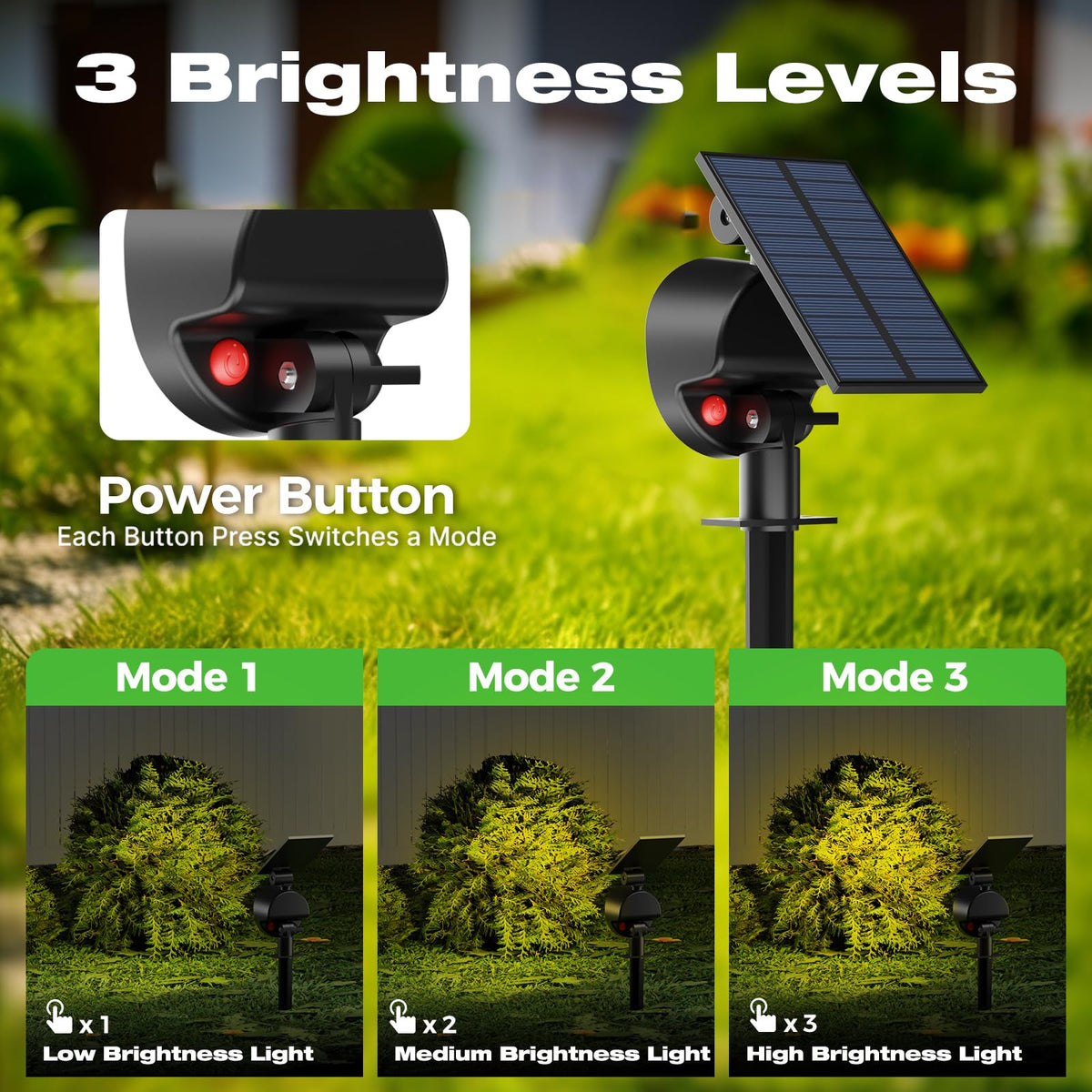 Solar Spot Lights Outdoor Waterproof, Landscape Spotlights