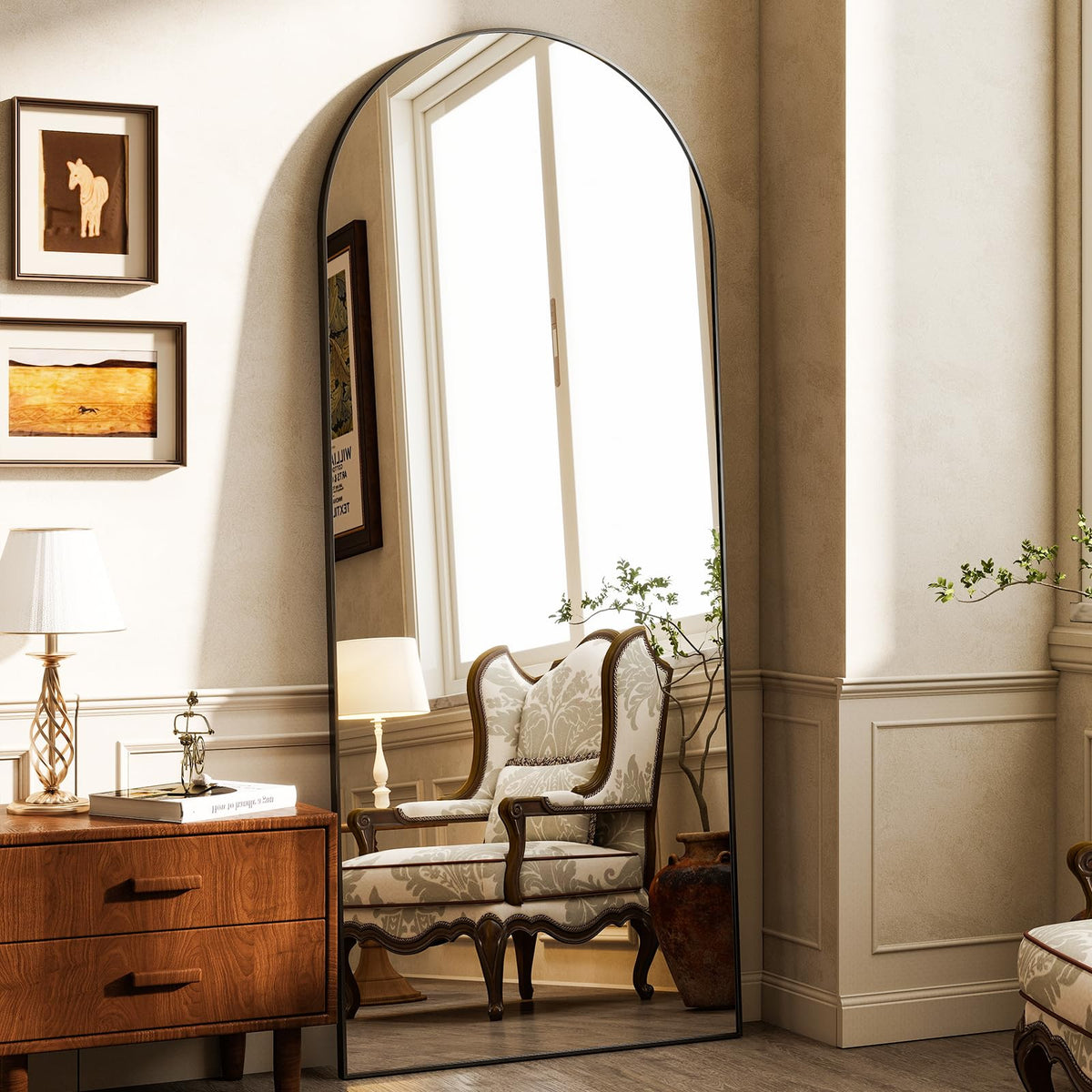 64"x21" Full Length Mirror, Arched Full Mirror