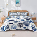 Quilt Set, 2 Pieces Ocean Coastal Bedding, Bedspread