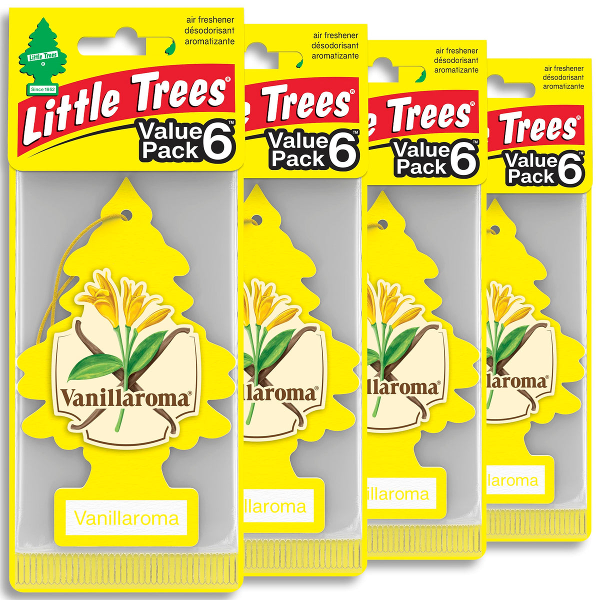 Car Air Freshener | Hanging Tree Provides Long Lasting Scent for Auto and Home | 24 Air Fresheners |Vanillaroma