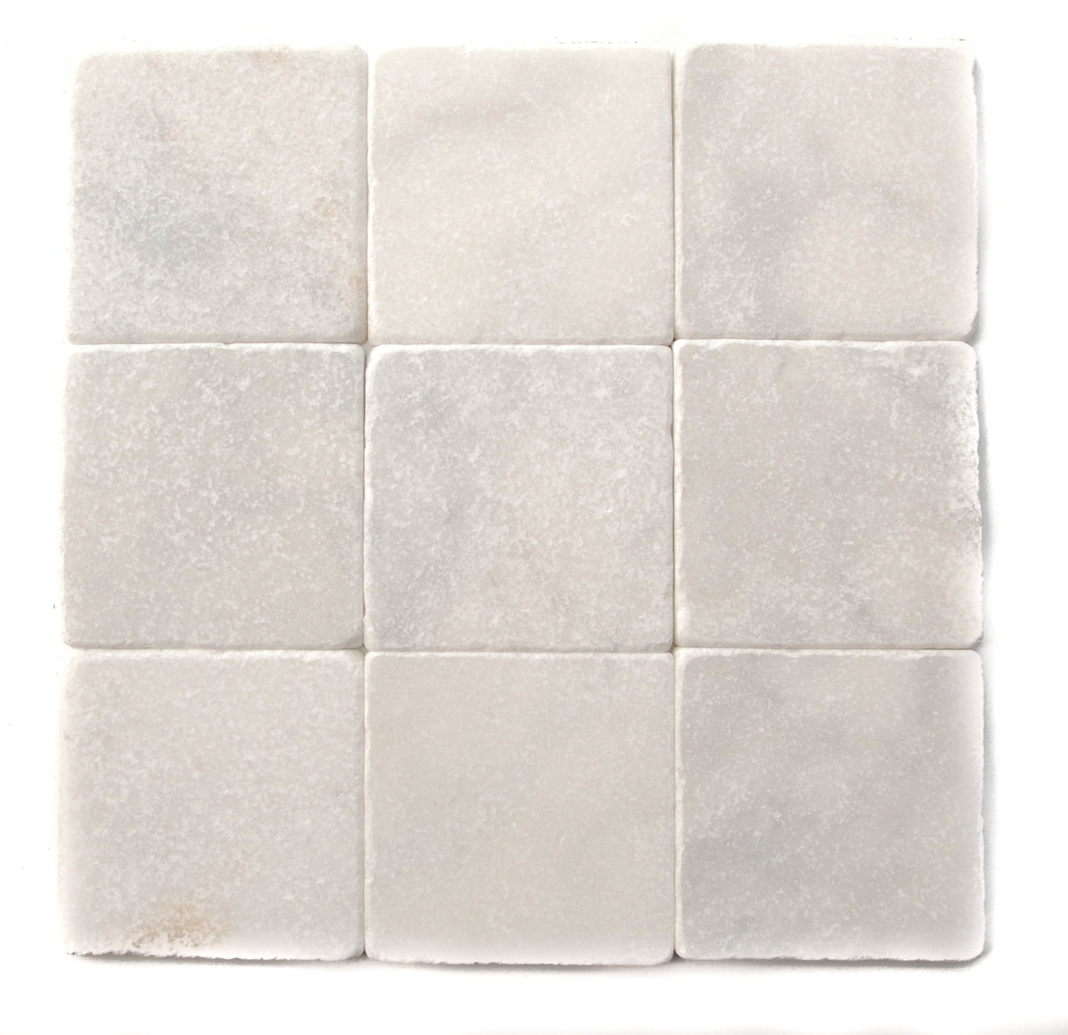 Bianco Venato Marble 4x4 Tumbled Tiles (LOT of 5 SQ. FT.)