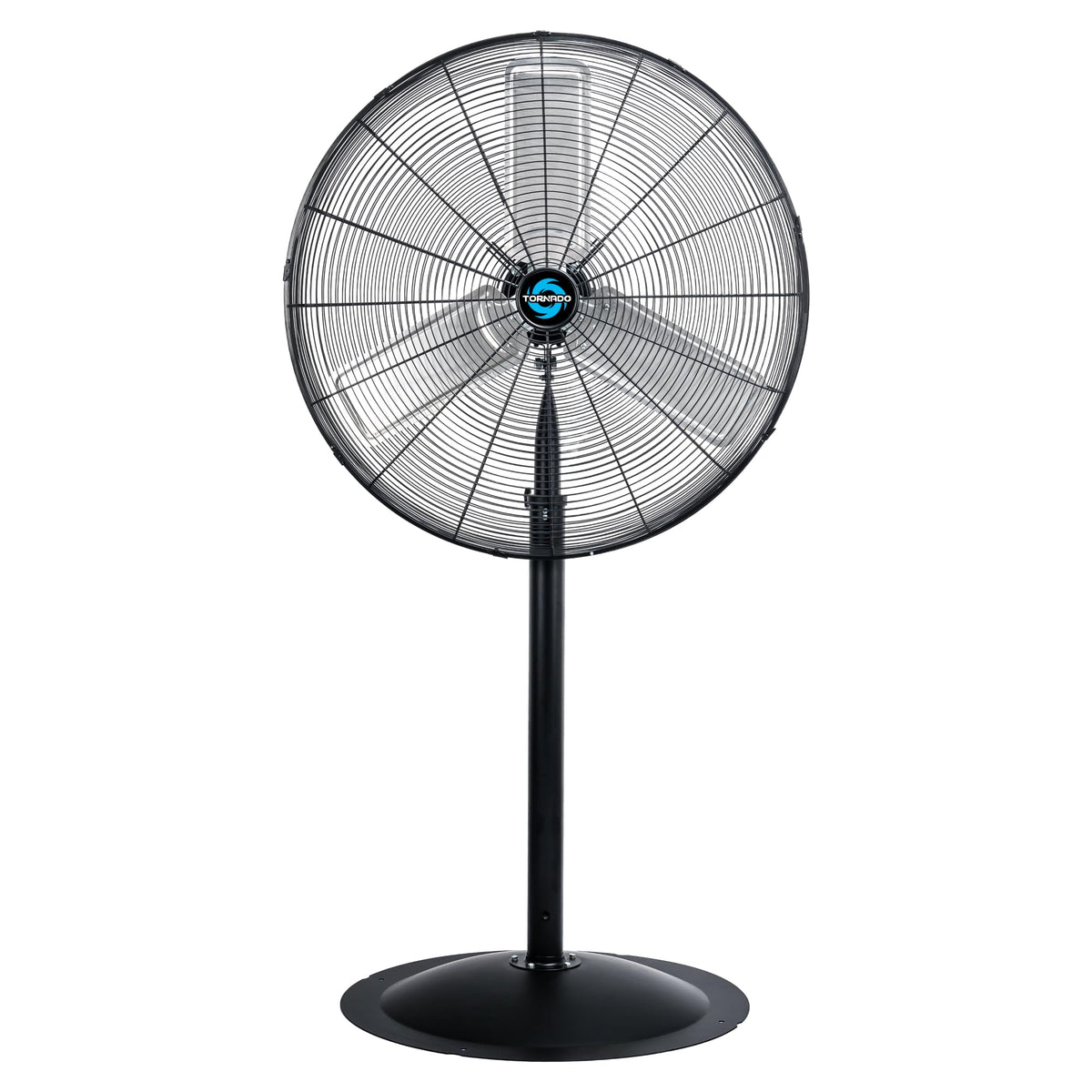 8850 CFM 30" High Velocity Pedestal Fan, Oscillating, 3 Aluminum Blades, Commercial & Industrial Use, UL Listed