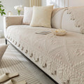 Quilted Couch Covers for Sofa Farmhouse Sofa Covers(Khaki, 28"x70")