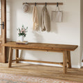 55" Solid Wood Bench, Farmhouse Bench Seat