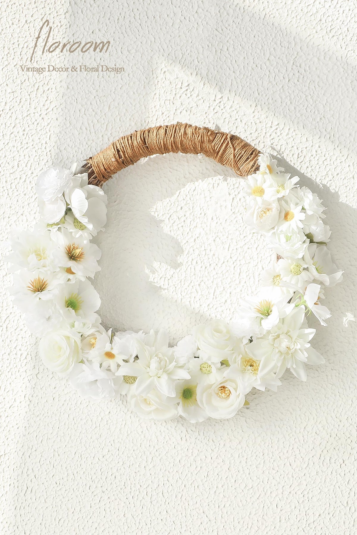 Mini Artificial Flower Heads Ivory & White Fake Peony Daisy Rose Multicolor Small Faux Silk Flower Heads for Cake