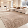 Brown Solid Color Area Rug, Washable with a Non-Slip Backing