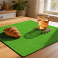 Linen Fabric Placemats Set of 4, Machine Washable, Heat Resistant, Wrinkle Free, Thick Polyester Kitchen Place Mats