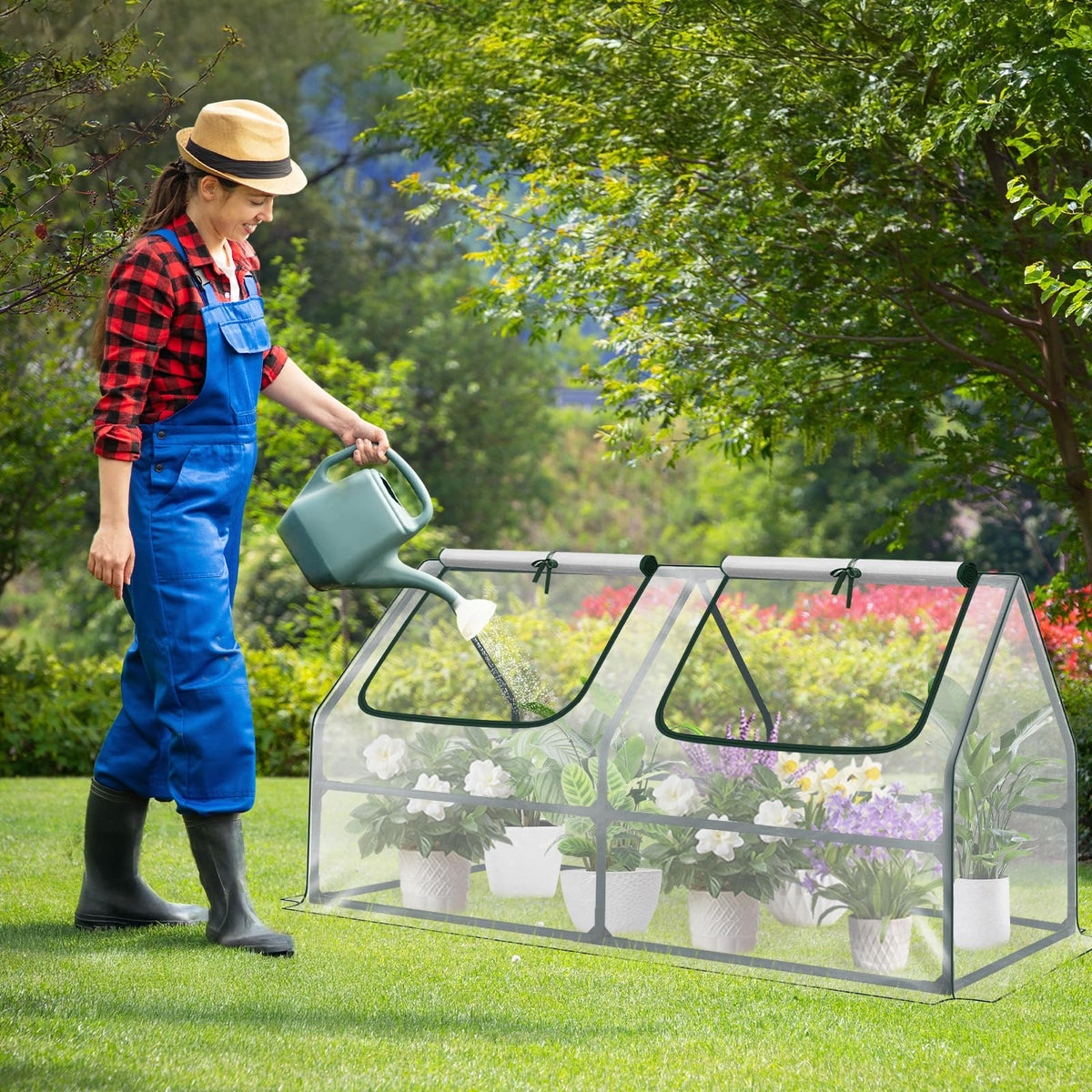 Mini Greenhouse for Indoor and Outdoor Plant Growing, 4 x 2 x 2 ft