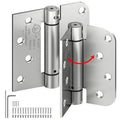 2-Pack 4 Inch Self Closing Door Hinges, Square & 5/8" Radius Corners