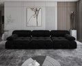 Modular Sectional Sofa,103.95 inch Convertible Sofa Couch,Velvet 3 Seater Minimalist Couch , Modern Large Free
