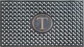 A1HC Natural Rubber Front Door Mat 24x39 inches, Monogrammed Doormat , Heavy Duty Shoe Scraper Welcome Mat for Porch