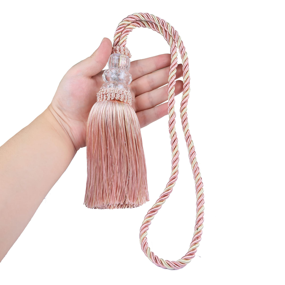 Curtain Tiebacks with Tassel, Mix Pink - 4 Pack