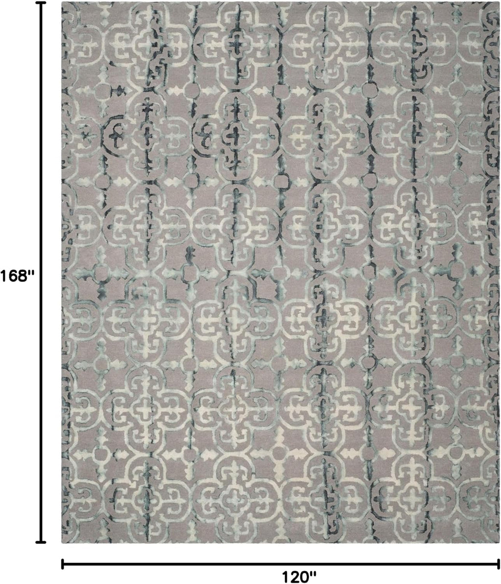 Dip Dye Area Rug, Grey & Charcoal, Handmade Moroccan Watercolor Wool