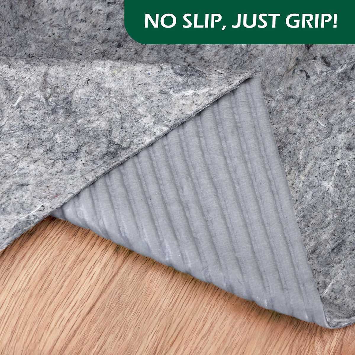 Waterproof Non-Slip Rug Pad, 2.5x12 Runner, Pet-Friendly, Safe for All Floors, Made in the USA, Low-VOC