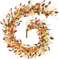 Fall Decor, 6FT Fall Garland with Lights Autumn Eucalyptus Leaves Lighted Garland Thanksgiving Harvest Festival