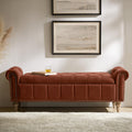 Farmhouse Storage Bench, Burn-Brick