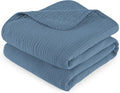 Baby Muslin Blankets 47" X 47", Layer 100% Cotton Muslin Blanket for Summer, Soft Breathable and Lightweight
